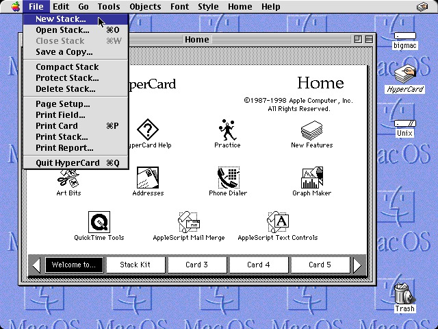 Hypercard Dev Screen